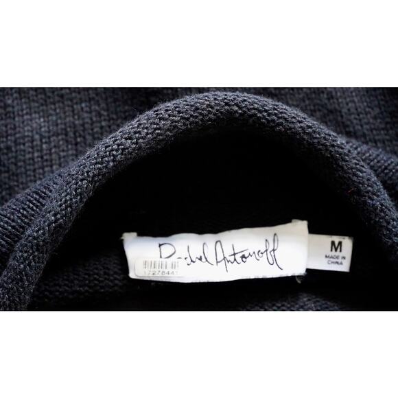 Rachel Antonoff Espresso Martini Mockneck Cotton Sweater Sz M - Picture 7 of 7
